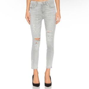 Agolde Light Gray Ankle Jeans Sophie grunge size 24